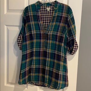 Odille for Anthropologie Flannel Top
